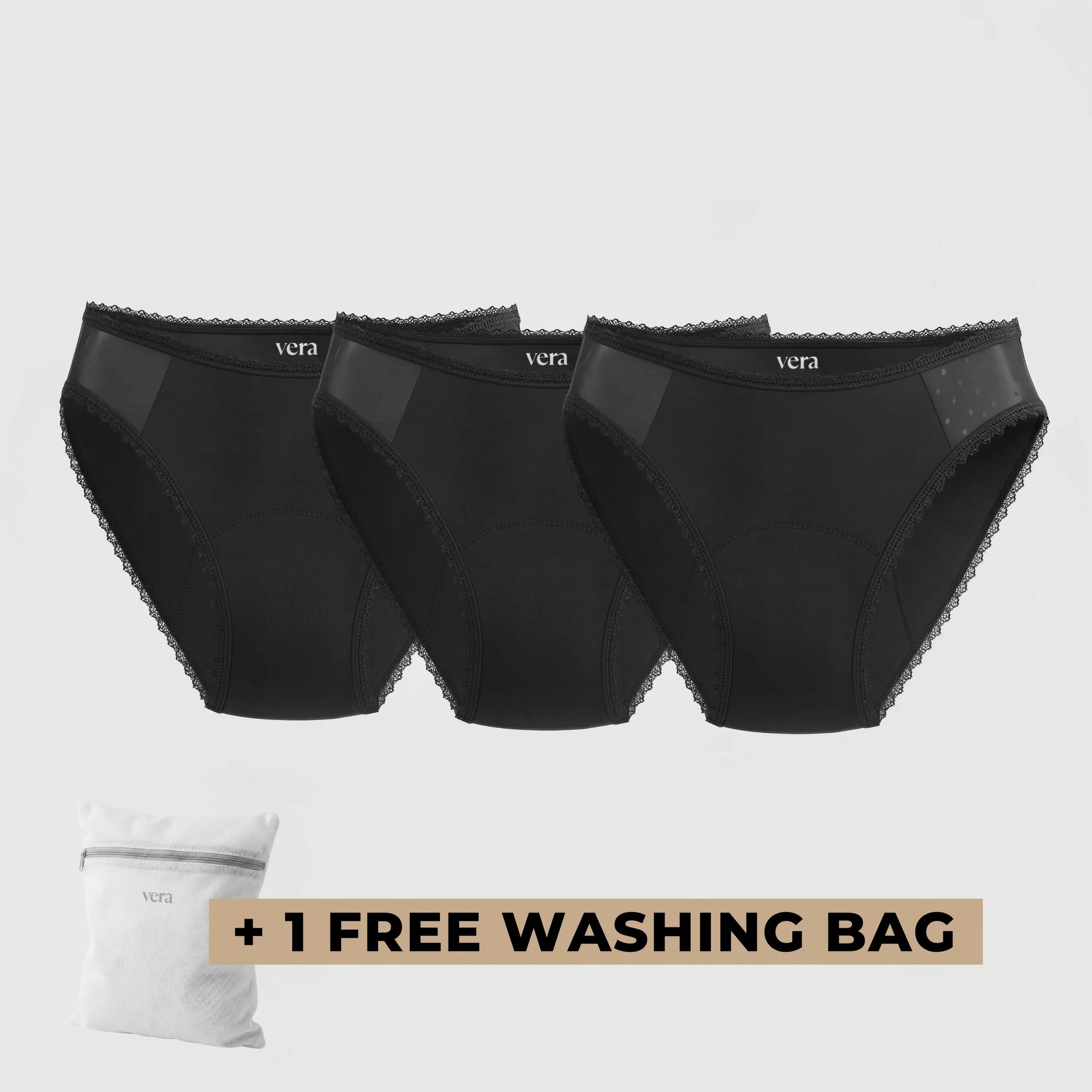 Vera's Elegant Leakproof Briefs (3-Pack)