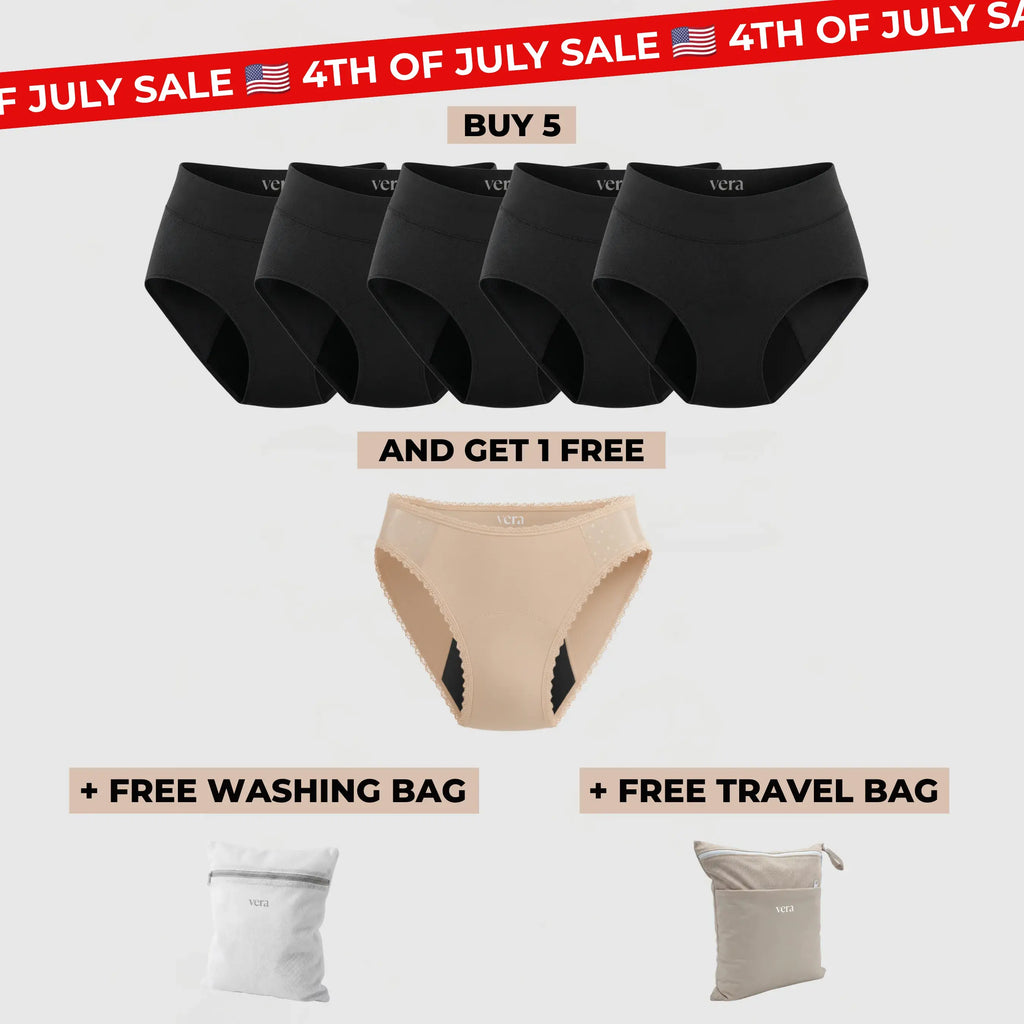 Vera's Signature Leakproof Underwear (5+1 FREE)