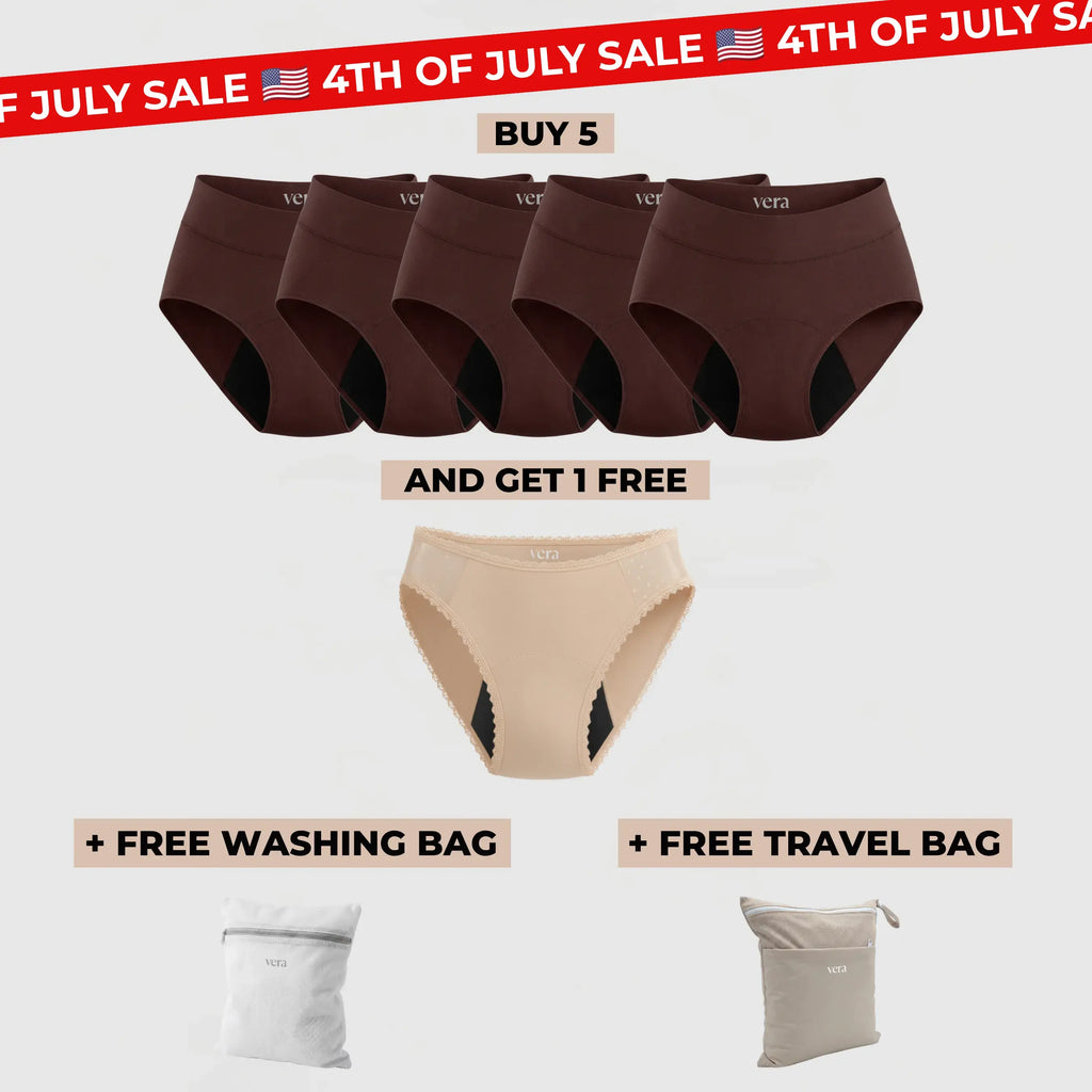 Vera's Signature Leakproof Underwear (5+1 FREE)