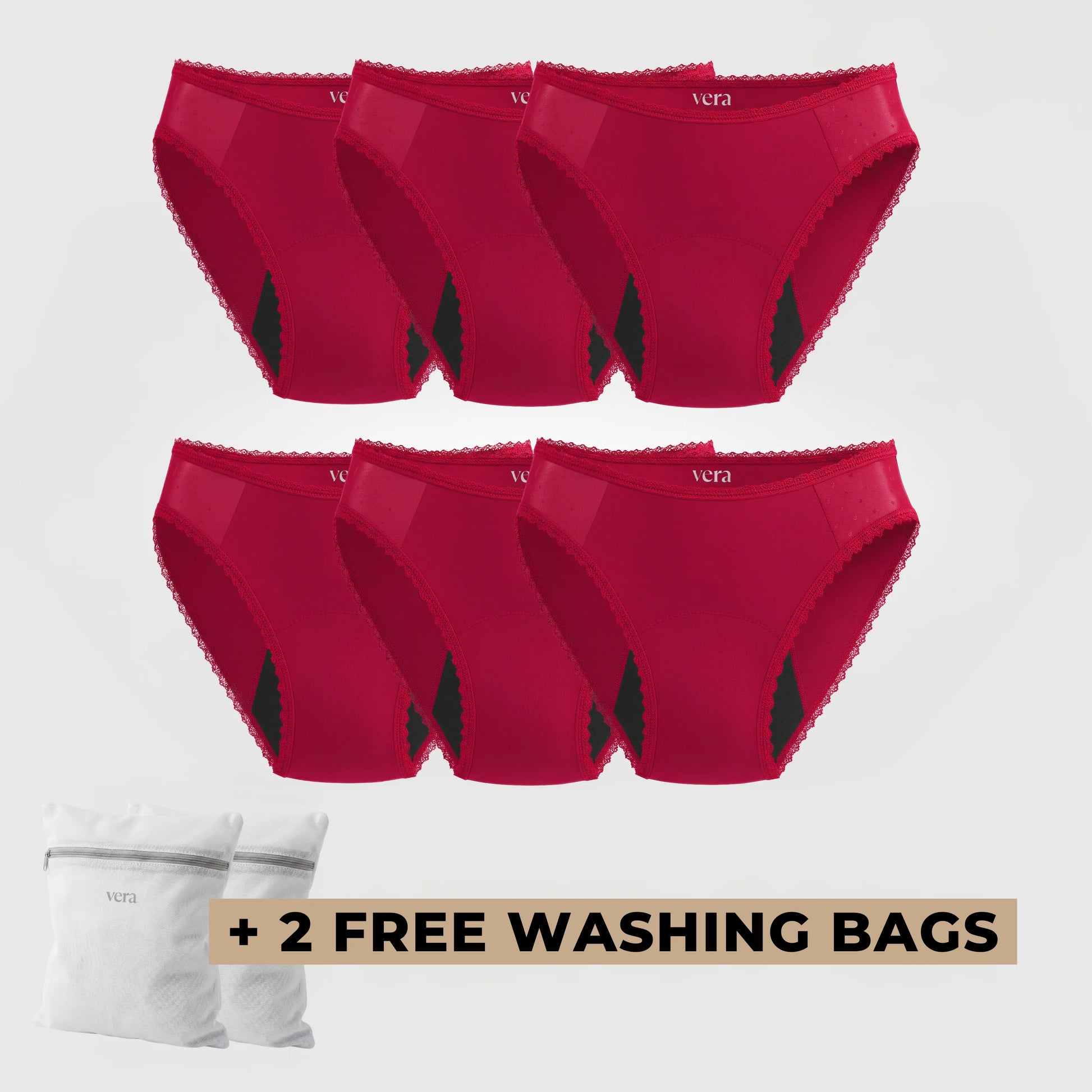 Vera's Elegant Leakproof Briefs (6-Pack)