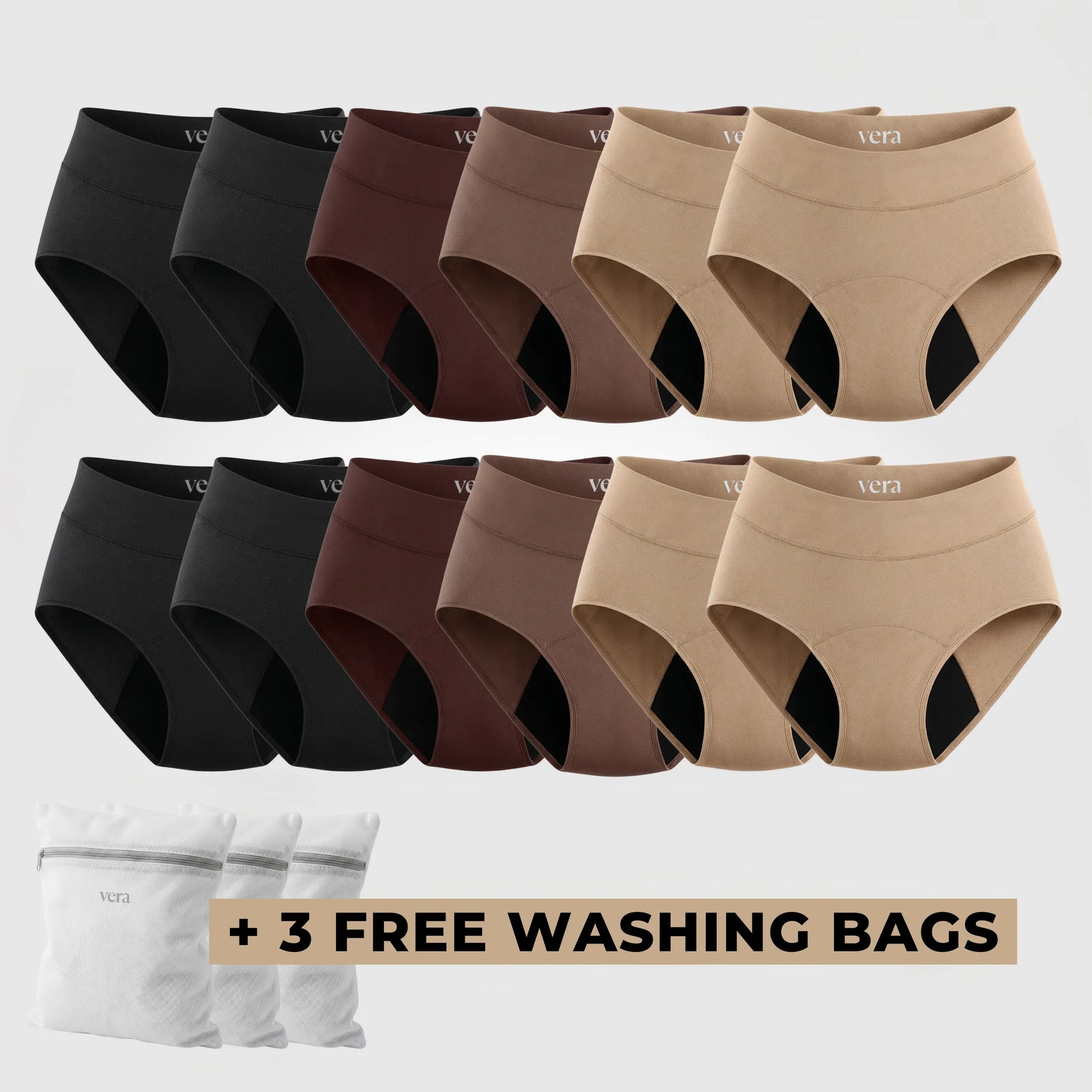 Vera's Signature Leakproof Underwear (12-Pack)