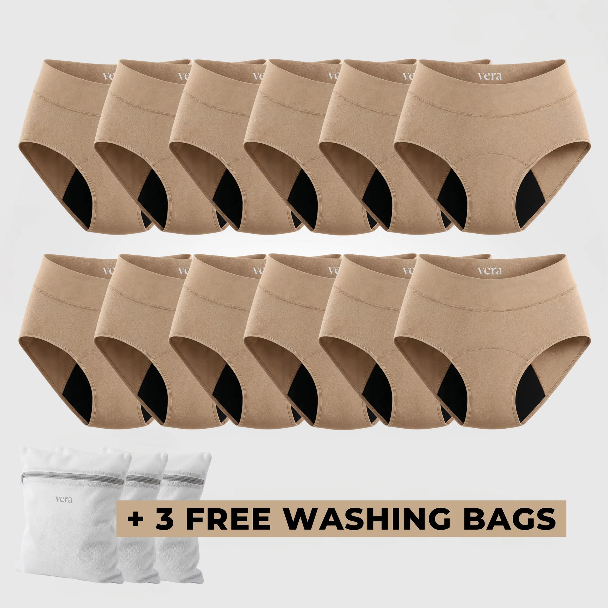 Vera's Signature Leakproof Underwear (12-Pack)