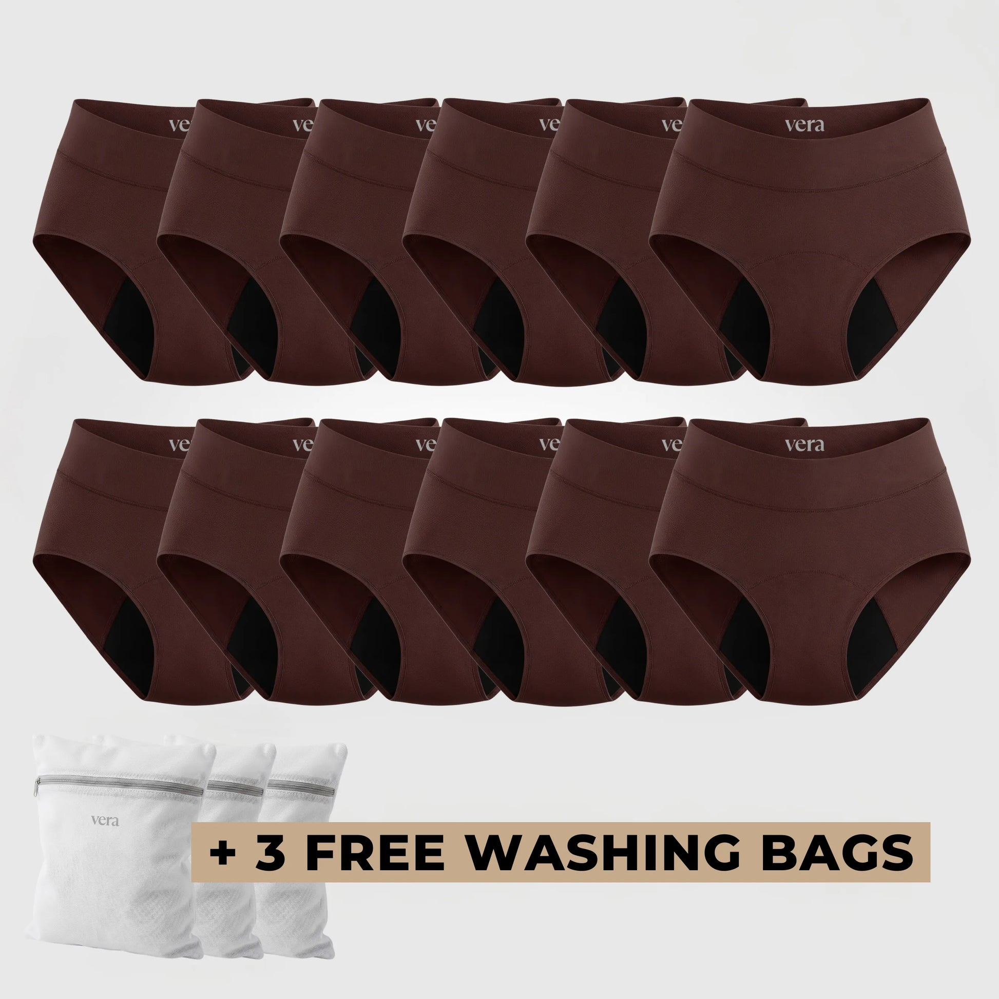 Vera's Signature Leakproof Underwear (12-Pack)
