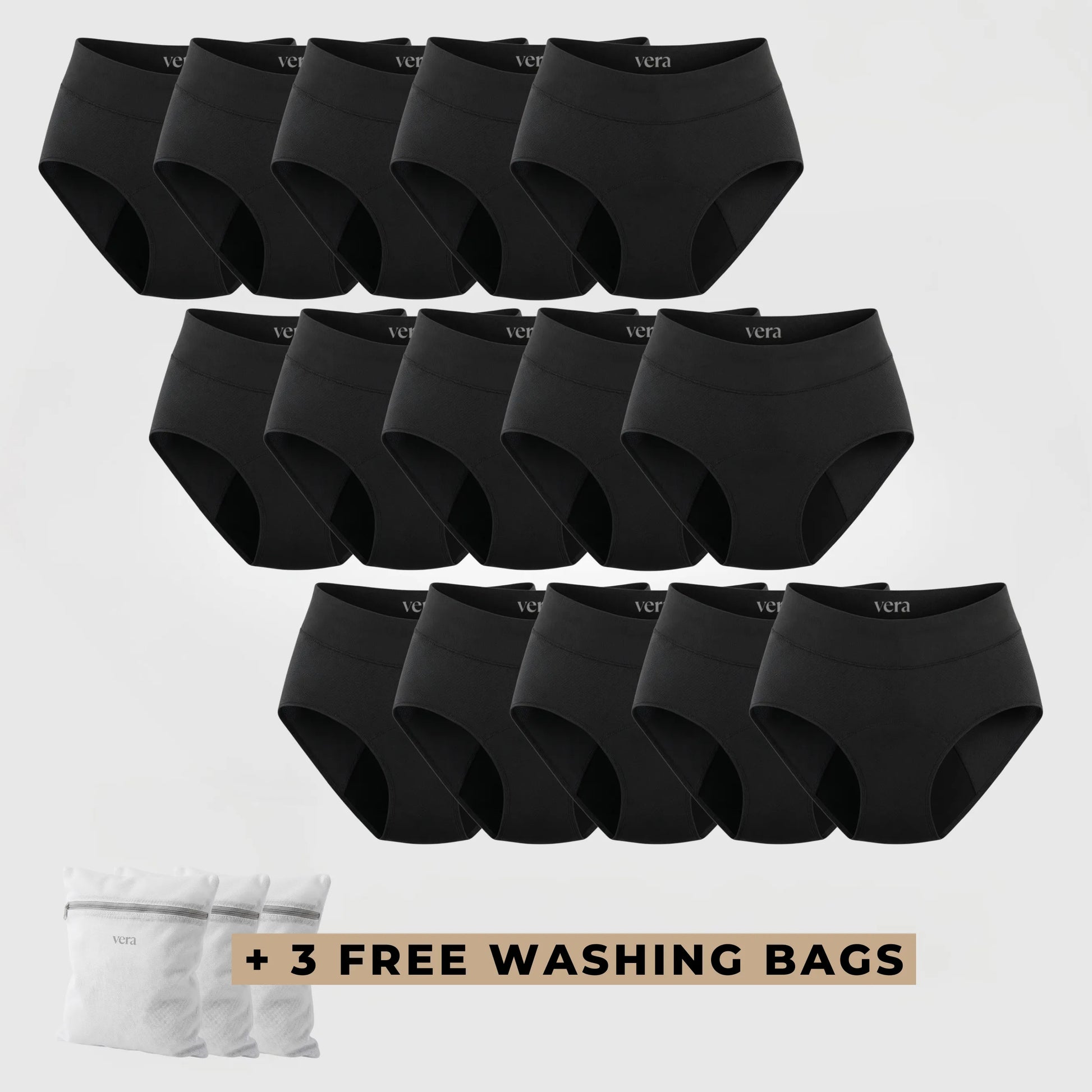 Vera's Signature Leakproof Underwear (15-Pack)