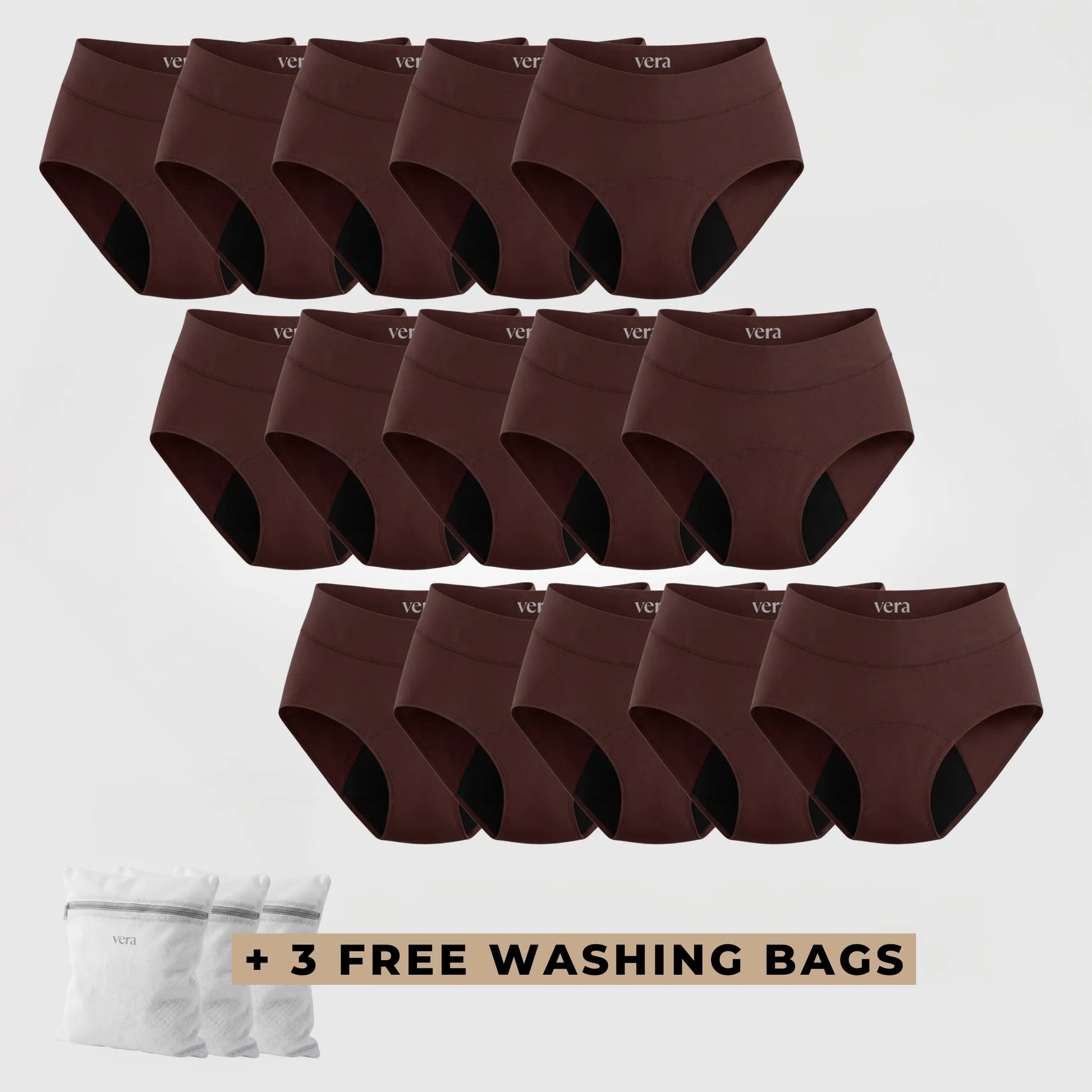 Vera's Signature Leakproof Underwear (15-Pack)