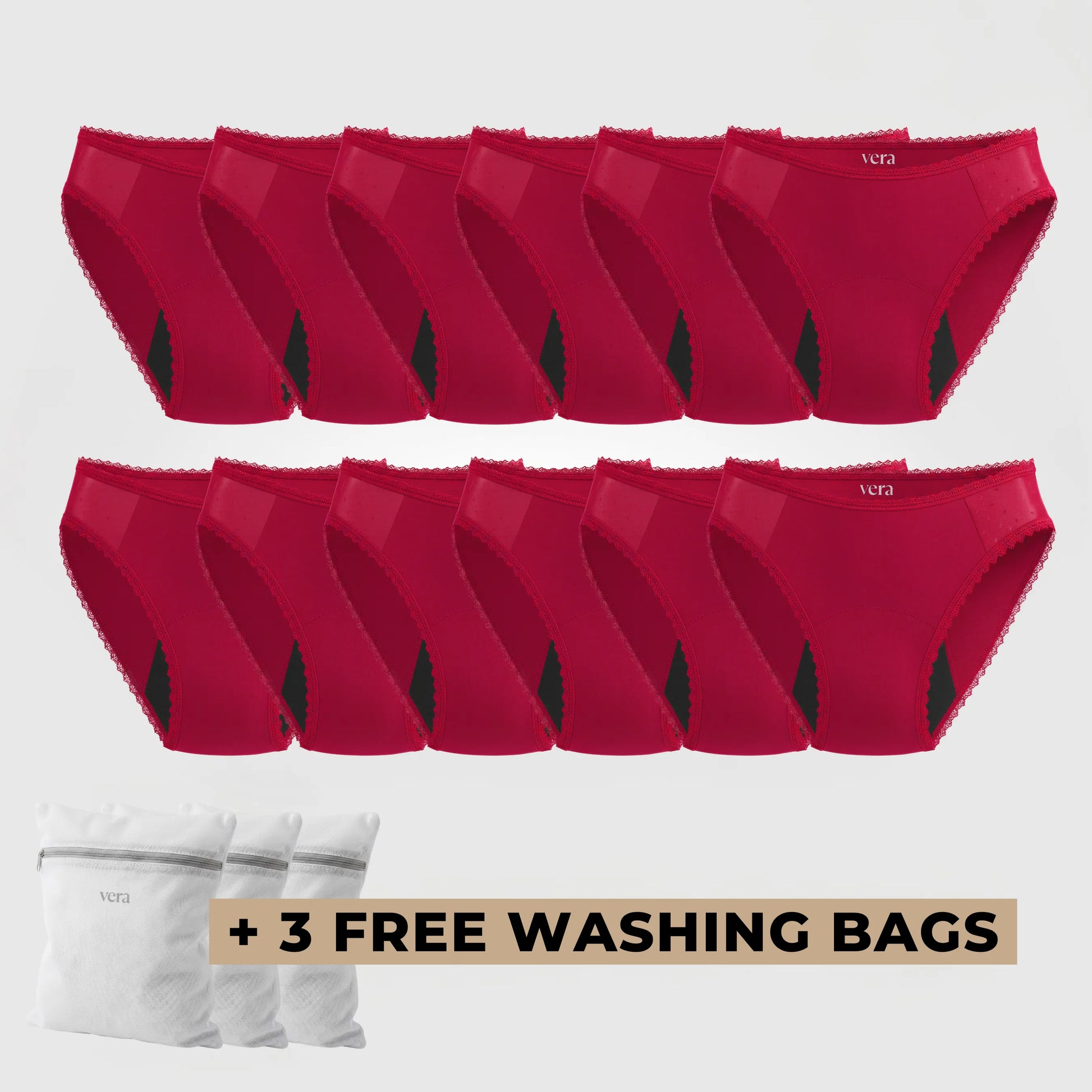 Vera's Elegant Leakproof Briefs (12-Pack)