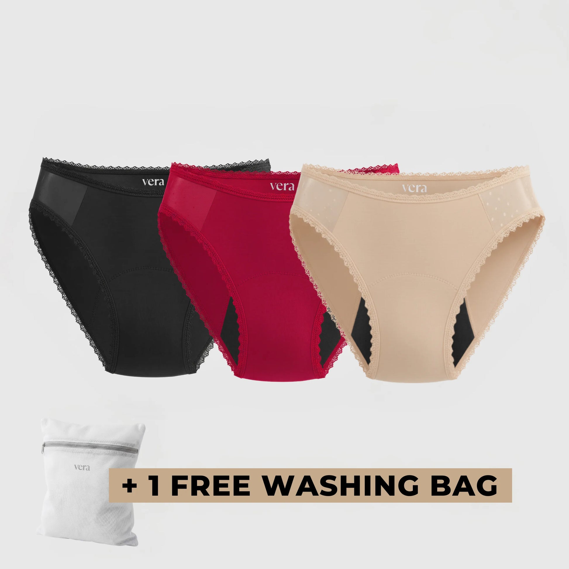 Vera's Elegant Leakproof Briefs (3-Pack)